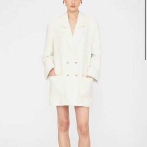 ANINE BING Ivory Tweed Dress NWT